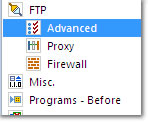 Profile Setup: FTP Advanced: click to enlarge