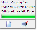 SyncBackPro running a profile: click to enlarge
