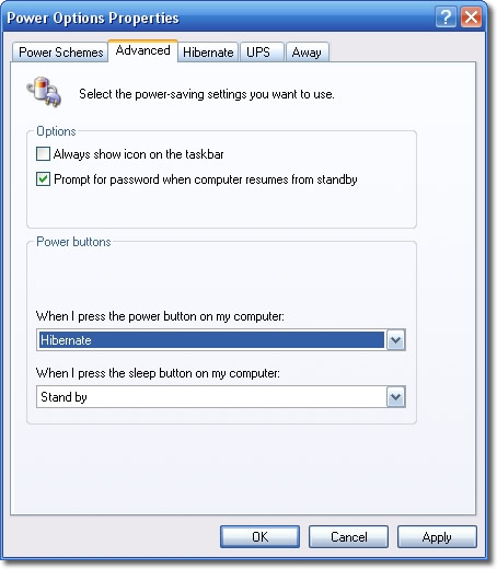 Power Options 2 screenshot