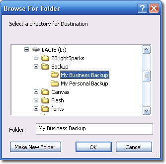 Browse to folder