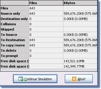 Continue Simulation