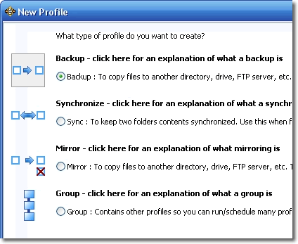 Type of Backup