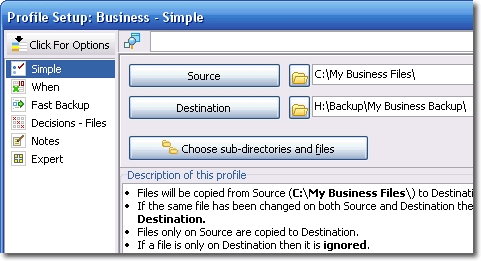 Profile Setup SUmmary
