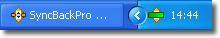 Animated SyncBackSE icon when a profile is running