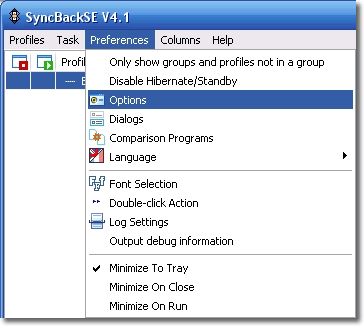 Preferences screenshot