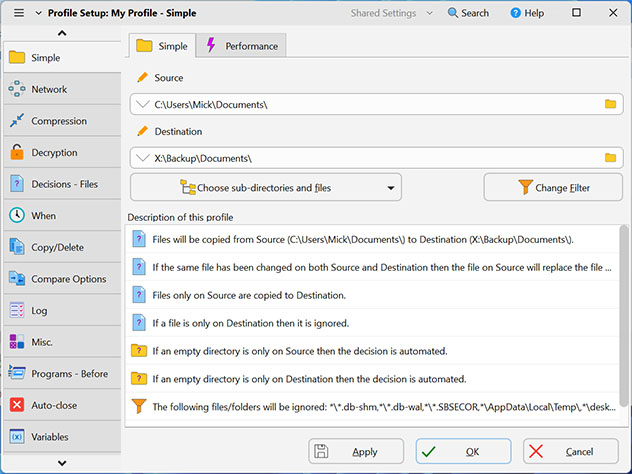 SyncBackFree screenshot