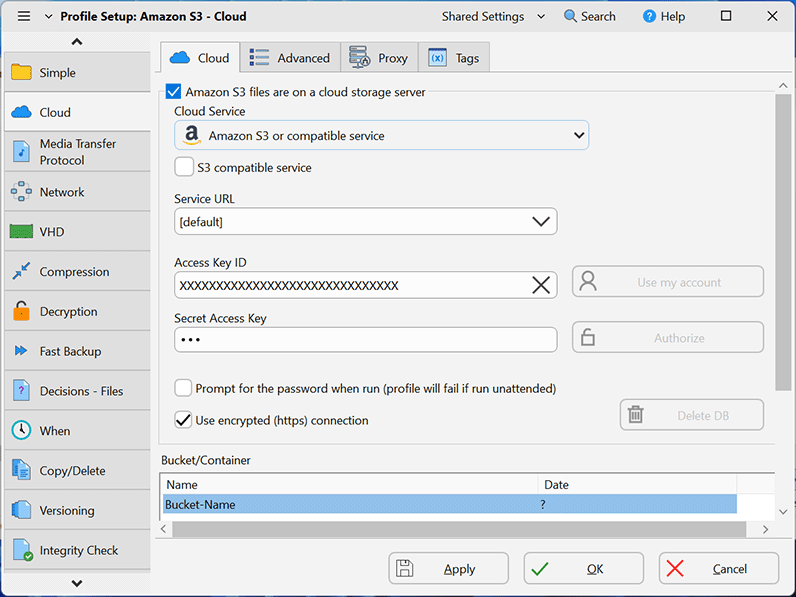 Easily backup/sync files to another drive, FTP, network, cloud, or email server