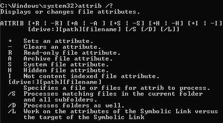 Viewing File Attributes from the DOS prompt