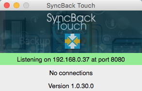 SyncBack Touch on macOS
